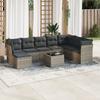 Vidaxl 9-Cz. Set di Mobili da Giardino con Cuscini, Grigio, Polyrattan