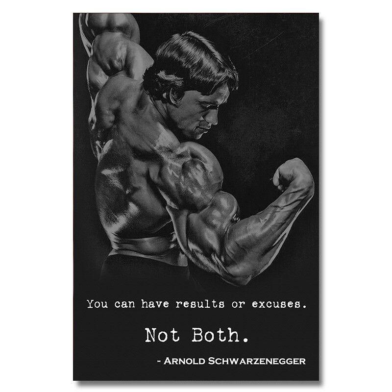 Arnold Schwarzenegger bodybuilding motivational poster tapestry 75x100 чёрный