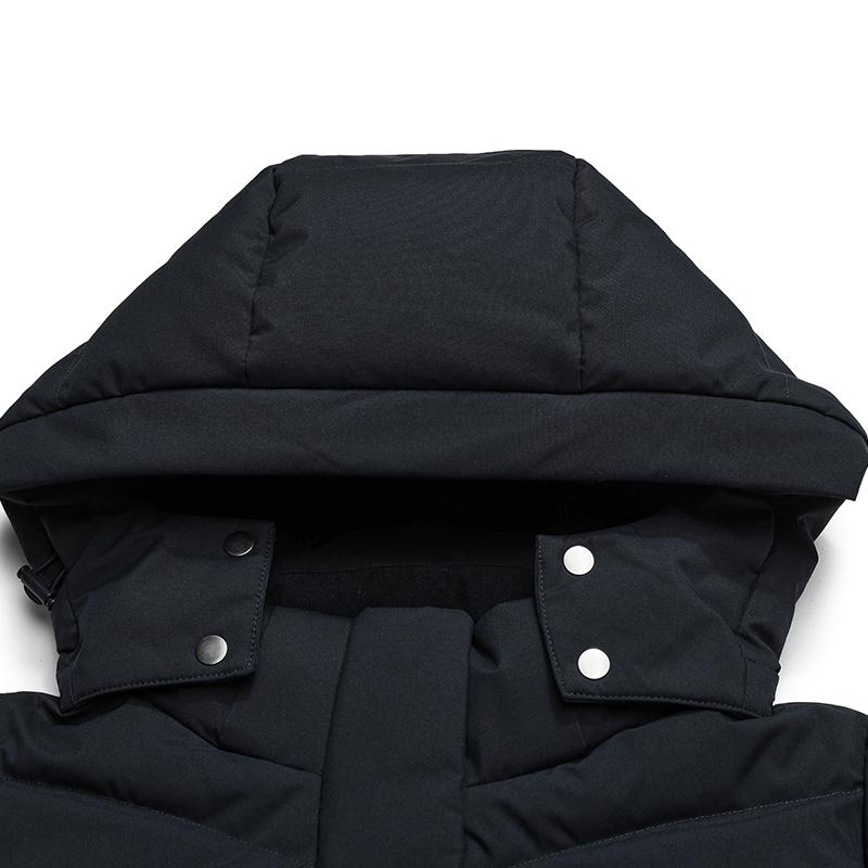 Fila Heritage Casual Elegant Fashion Versatile Duck Down Warm Padded Hooded Down Jacket Women Outerwear Legendary-Blue F11W548902FNV