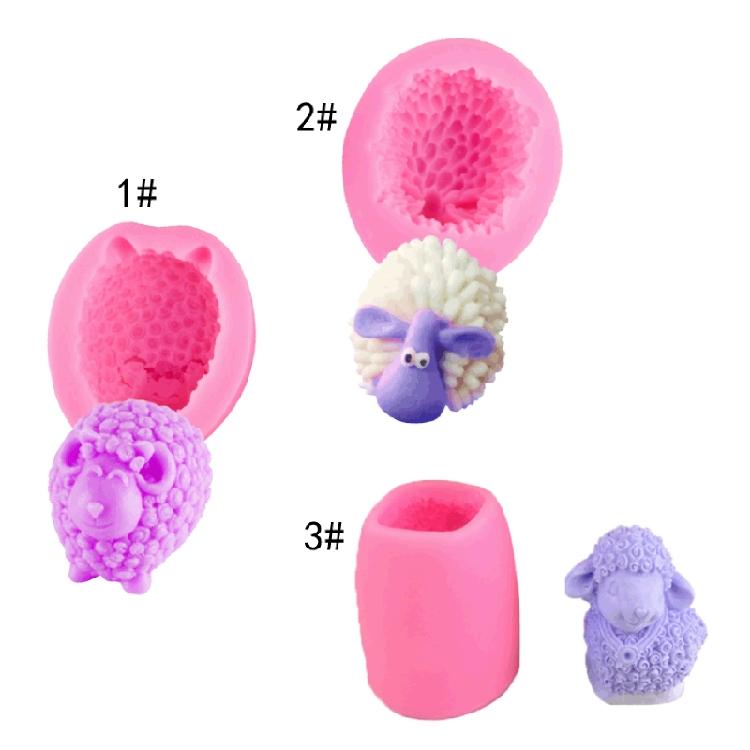Fondant Chocolate Mold Lovely Sheep Silicone Mold Fondant Cake Decorating Tool Candle Soap Mold Easily to Clean