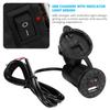 DC12V 24V Motorcycle USB Port Power Charger Socket Outlet with LED+Switch(DC12 24V )