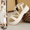 [Yushilai] Sandals In the Summer of 2025 New Thick-soled Muffin Fashionable Elastic Foot Cover Women's Casual Sandals