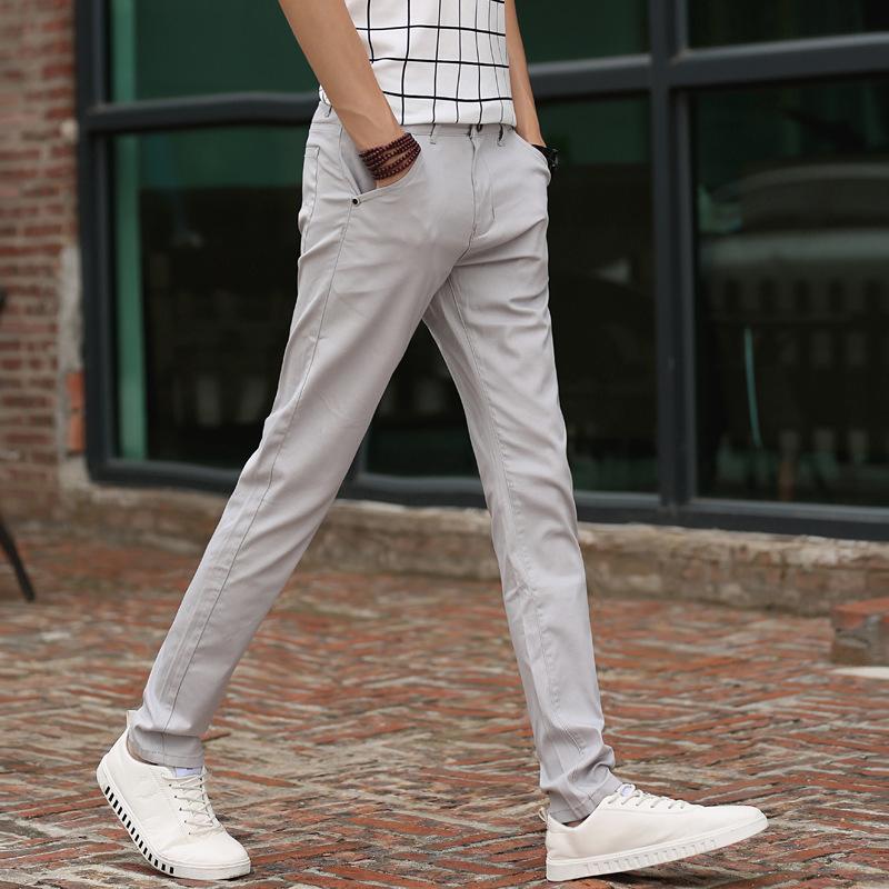 

Men s Pants Slim Fit Trousers Casual Business Trousers 38 сірий