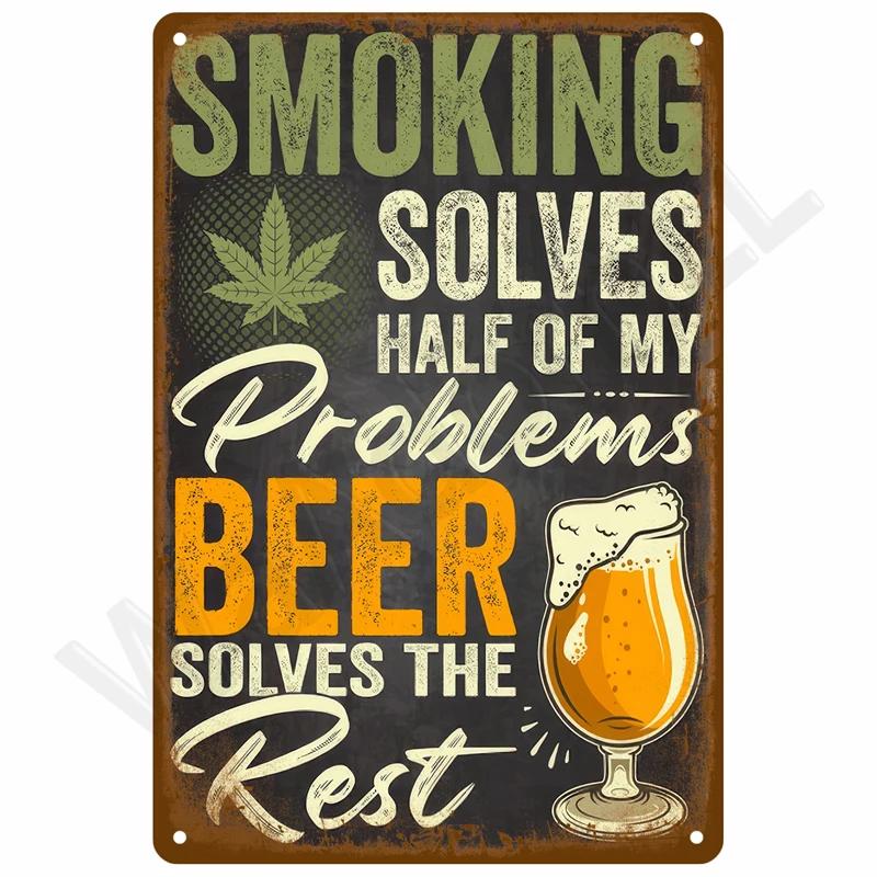 Vintage Tin Sign Home Decor Items Wall Decor Art Wall Mural Room Decoration Items Decor Men Retro Metal Sign Plate Bar Posters