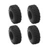 4 Pcs RC Tires Rubber Black Strong Cushioning Remote Control Car Tires with Anti Slip Nuts for Axial SCX24 1 24 RC Car
