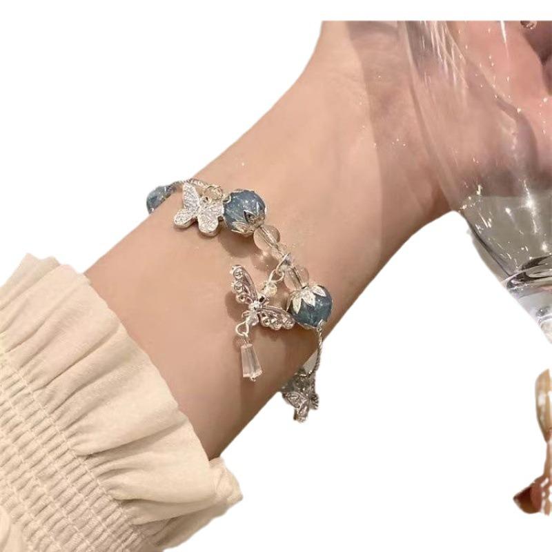 Bracelet Floral Papillon Style Chinois - Design Féerique Élégant, Cadeau d'Anniversaire Parfait pour Petite Amie