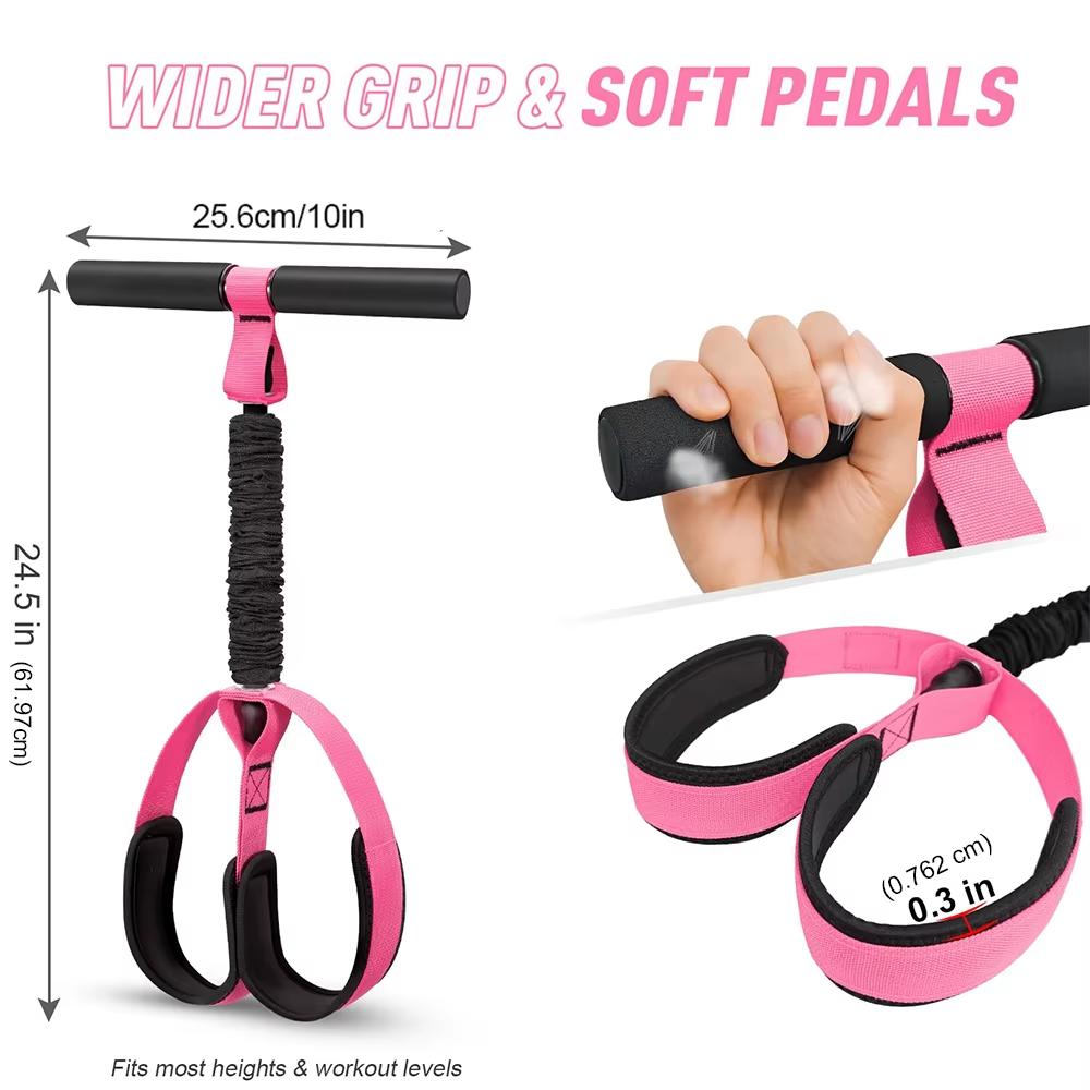 Resistance Bands With Pedals Yoga Tension Rope Set With Handle And Detachable Pedal Elastic Bands For Exercise For Fitness 3