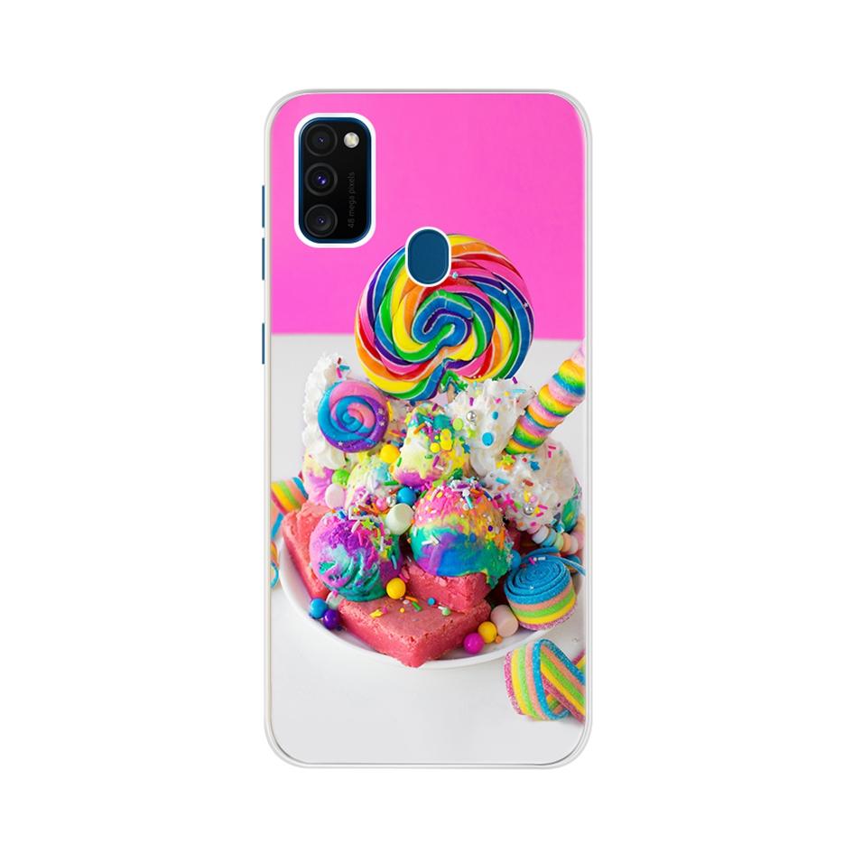 For Samsung Galaxy M21 Case Samsung M30s Soft Slim Cute Painted Phone Back Cover For Samsung M21 M 21 M215F Cases Bumper Fundas