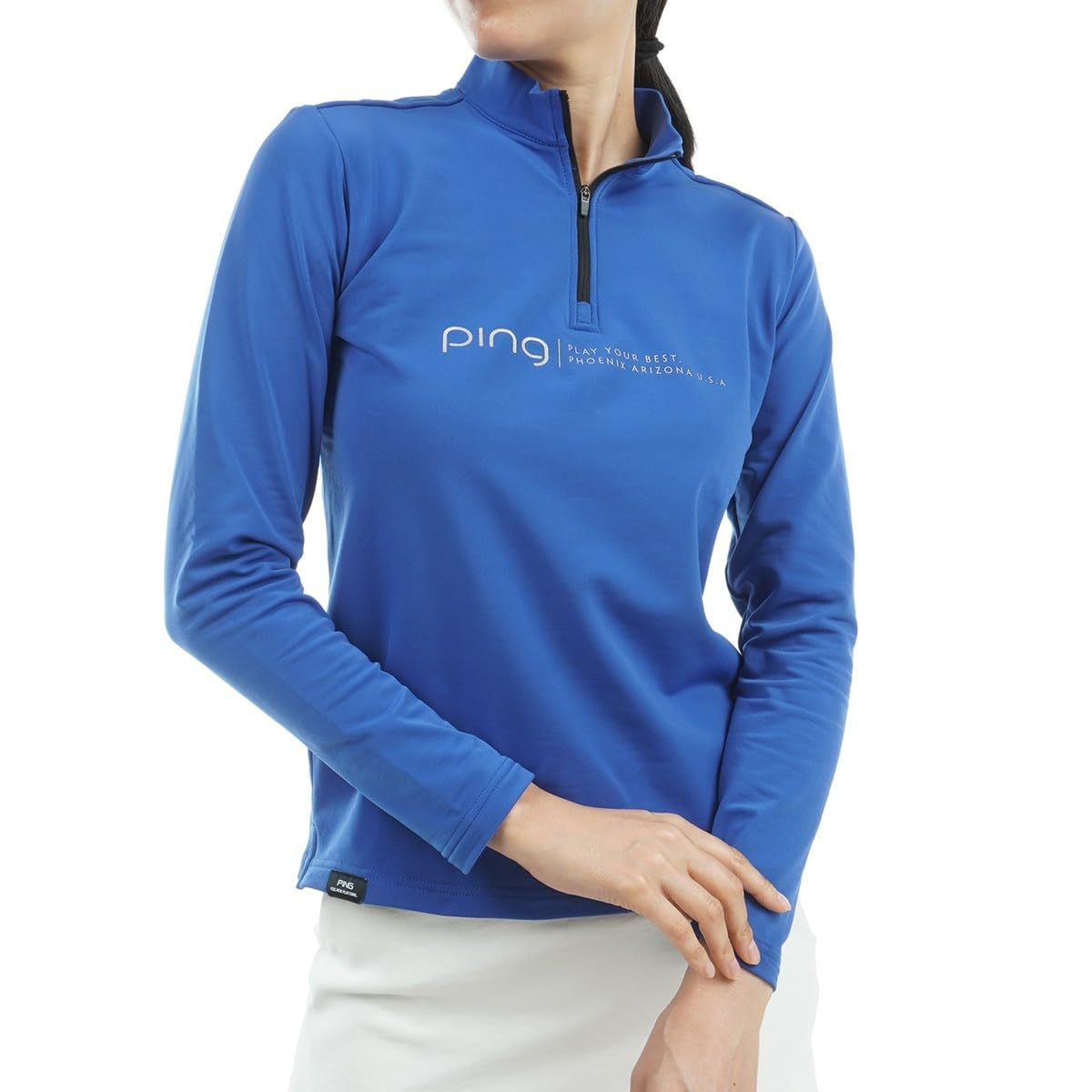 

Ping Apparel Long Sleeve High Neck Shirt Half Golf Undershirt LL Women s (Warm, Zip) / / 622-4266902 110_Blue