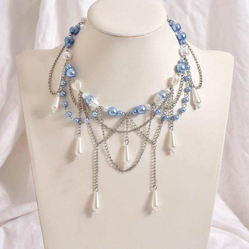 Imitation Pearl Necklace New Jewelry Light Luxury Niche High-end Accessories Pendant Women's Long Collarbone Chain