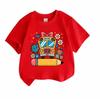 Kids Boys Girls 100% Cotton Crew Neck Short Sleeve T-Shirt, Cute School Bus with Bow Pencil ABC Flower Print Casual Tee for Back To School Daily Wear