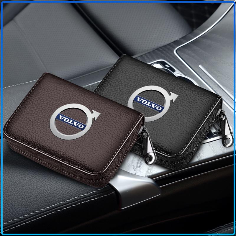 Driver License Holder Card Bag Driving ID Passport Card Wallet Sticker For Volvo 240 C70 S40 S50 S60 S70 S80 S90 V40 V50 V60 V90 XC40 XC60 XC90