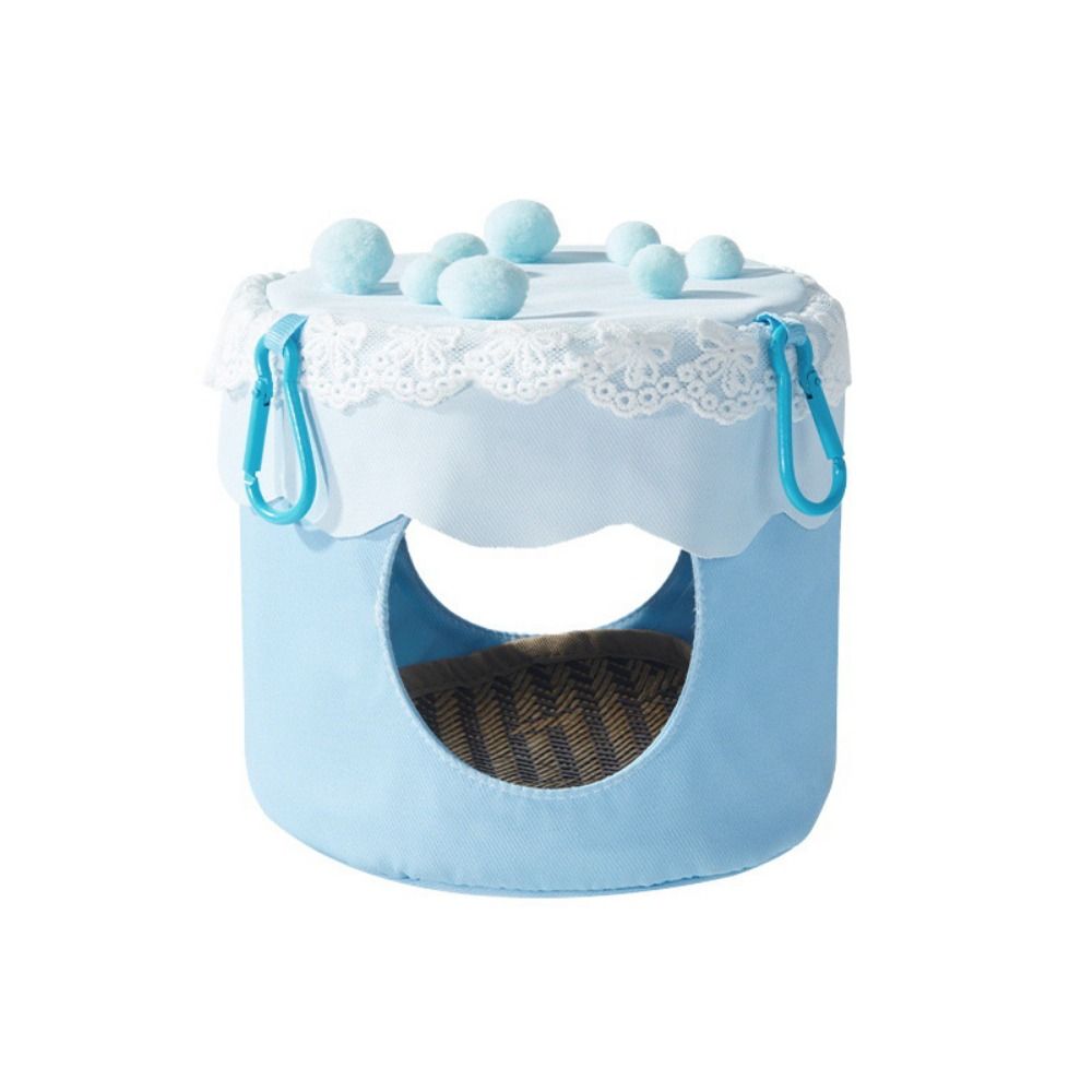 

Устойчивый к укусам домик для сна птиц, дышащая подвесная клетка, креативный гамак для попугая, весна синий