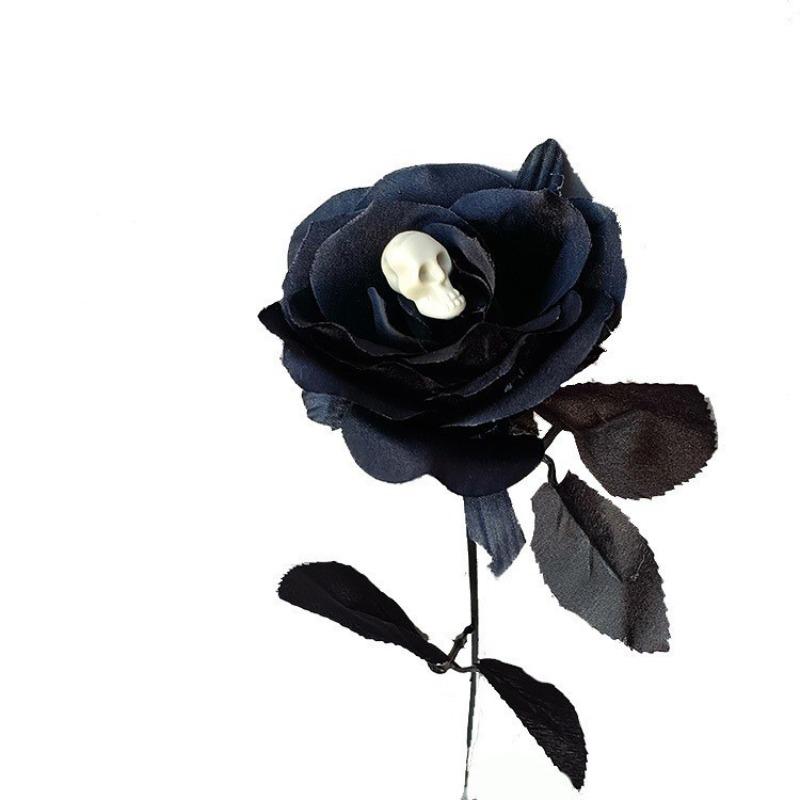 

Halloween simulated skeletons and roses decoration чёрный