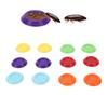 Reptile Water Dish, 12 Pieces Colorful Plastic Feeder Small Food Bowl 1.3 Inch for Bearded Dragon Leopard     Crab Dubia