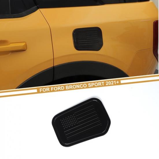 Außentür Tankdeckel Gasdeckel Tankabdeckung Zierleiste für Ford Bronco Sport 21+ Schwarz