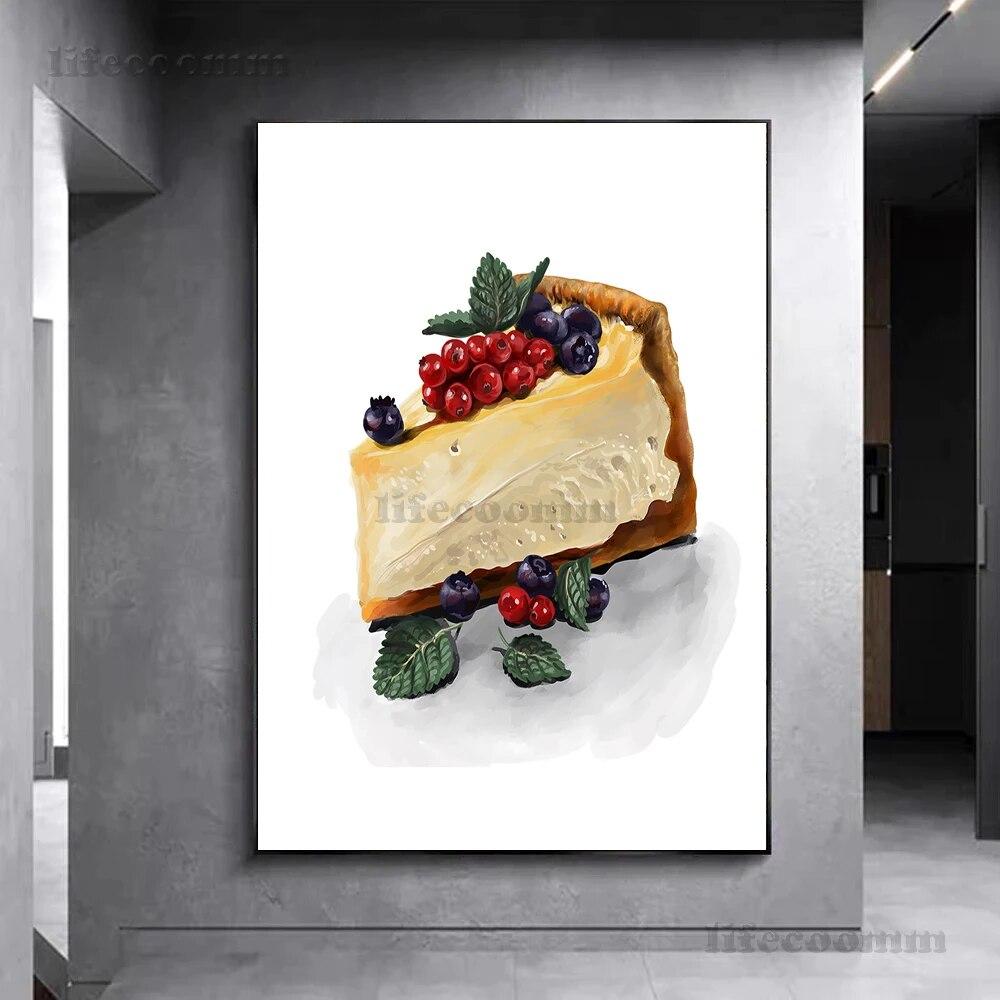 Sunn frokost Kunstplakat Dekorasjon Mat Foto Kunst Veggmaleri For Restaurant Kjøkken Dekor Plakat og trykk Ingen ramme