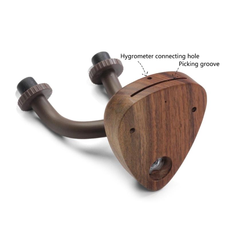 Bass Guitar Guitar Hanger with Hygrometer Guitar Wall Mount Bracket Holder for Acoustic Bass and Electric Guitar Ukulele