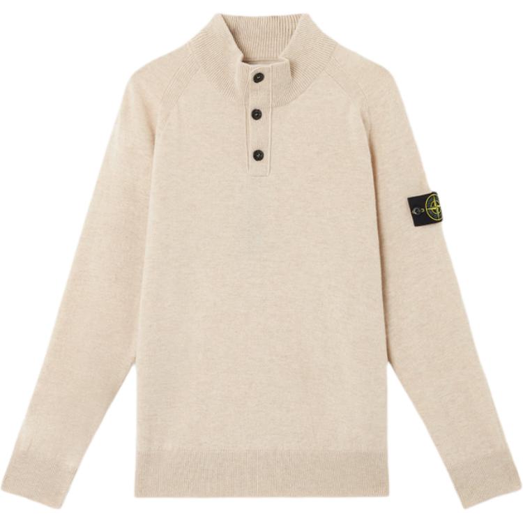 

STONE ISLAND Логотип Свободный крой Рукав реглан С длинным рукавом Вязаный свитер с воротником-стойкой Мужской свитер K1S155100043S00B4-V0M9A XL