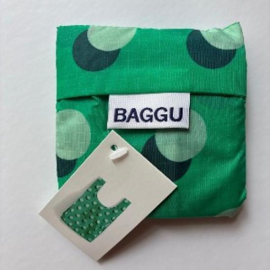 NEW BAGGU Standard Eco-Friendly Bag -Disco Dot Green