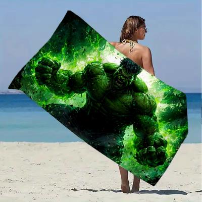 Green Hero Beach Towel Microfiber Beach Towel Super Soft & Absorbent for Bath, Beach, Travel  Bath Time Accessory, Fan Gifts