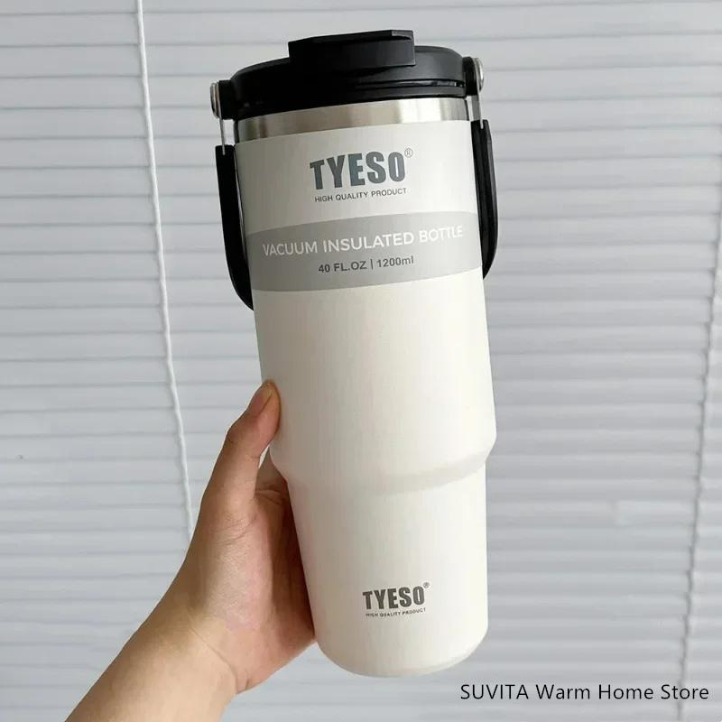 Tyeso Tumbler Coffee Cup Stainless Steel Vacuum Thermal Insulated Mug Large Capacity Double Drink Car Water Bottle Travel Mug