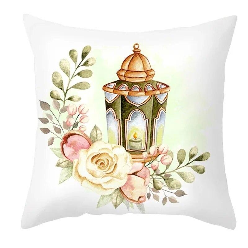 Eid Mubarak Pillowcase Moon Star Lantern Pillowcase Decoration