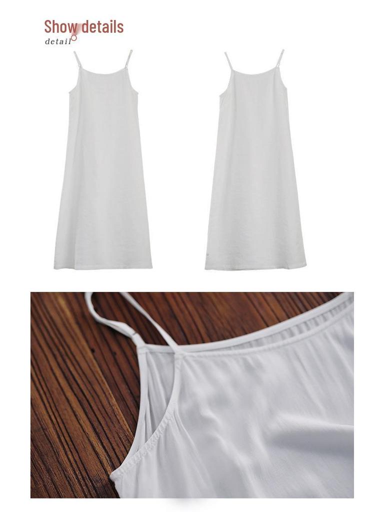 Spring/Summer Women's Camisole Dress: Loose-Fit, Solid Color, Adjustable Straps