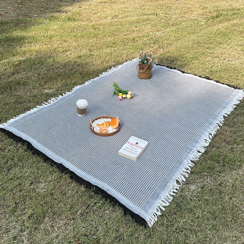 French Artistic Outdoor Double-Sided Picnic Mat - Thickened for Camping & Photography