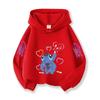 2025 New Christmas Gift Girls Hooded Sweatshirt Children's Pullover Cute Stitch Print Long Sleeved Soft Winter Top