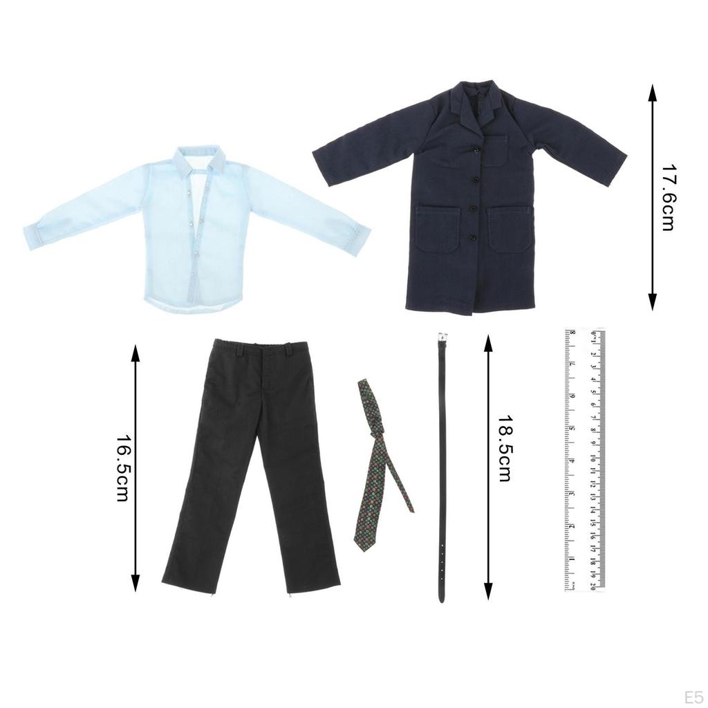 1/6 Männliche Figur Kleidung Actionfiguren Jacke Hemd Hose Mode Vollständiger Anzug für 12 Zoll