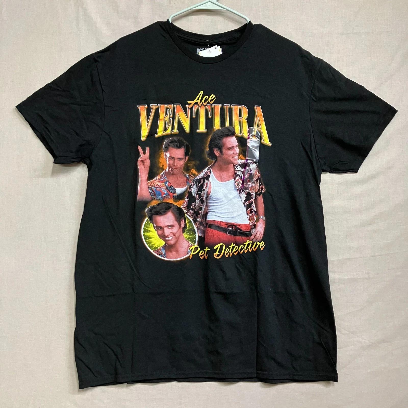 Ace Ventura Graphic T-Shirt Men’s X-Large Black Pet Detective Jim Carrey Movie L