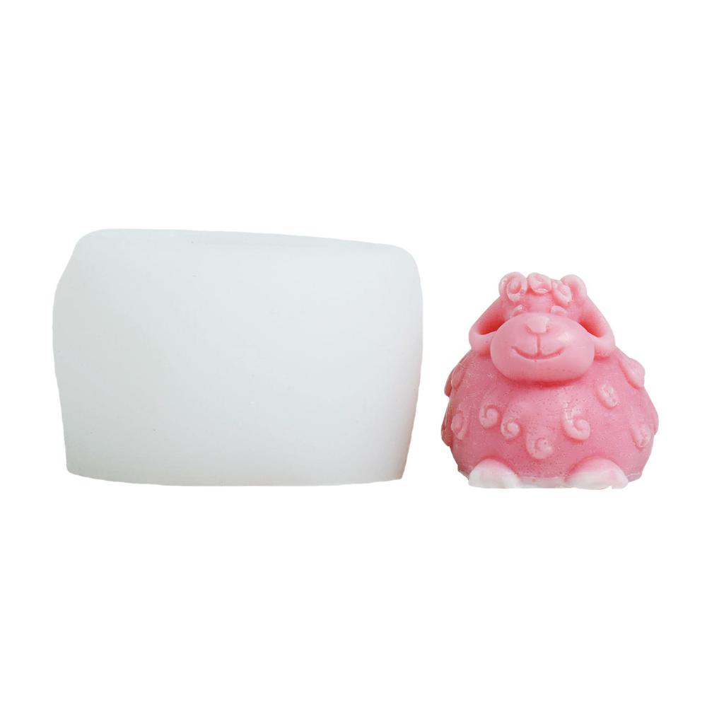 Cute Sheep Silicone Candle Mold DIY Resin Craft Making Handmade Soap Clay Plaster Baking Cake Decorating Tools