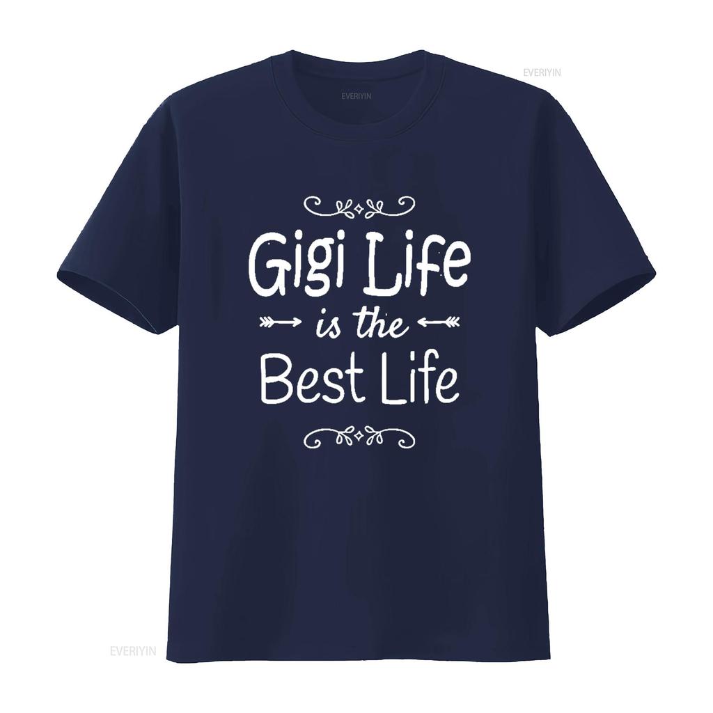 Gigi Life is the Best T Shirt for Grandma s vintage Washed Unisex Versatile Breathable fashion homme Stylish Casual Soft