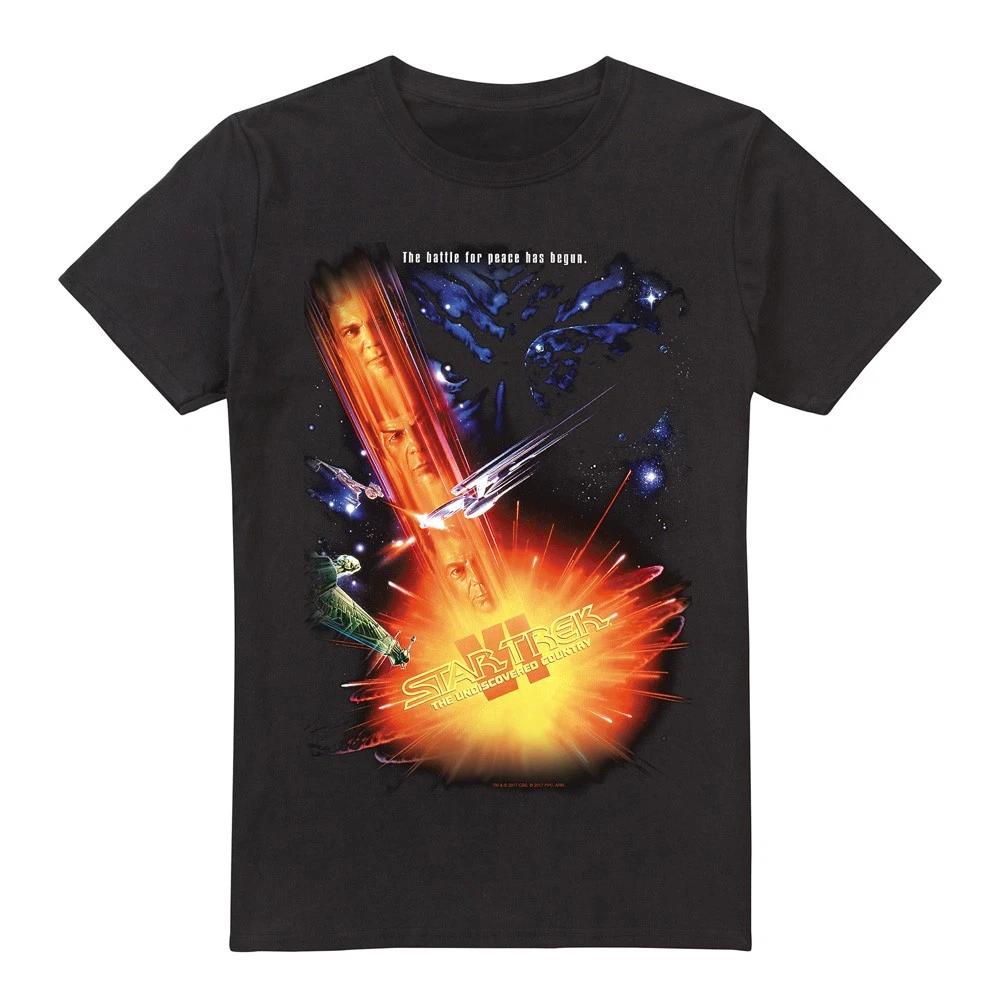 Star Trek Undiscovered Cntry(Movie) 100% Cotton T-shirt Mens Tees Top S-5XL, Black L