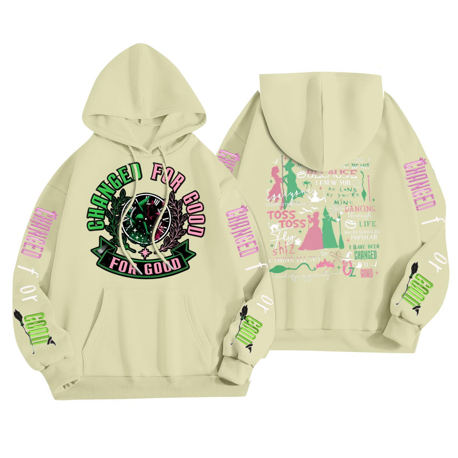 

Женская модная повседневная толстовка с капюшоном, длинным рукавом и принтом XL жёлтый