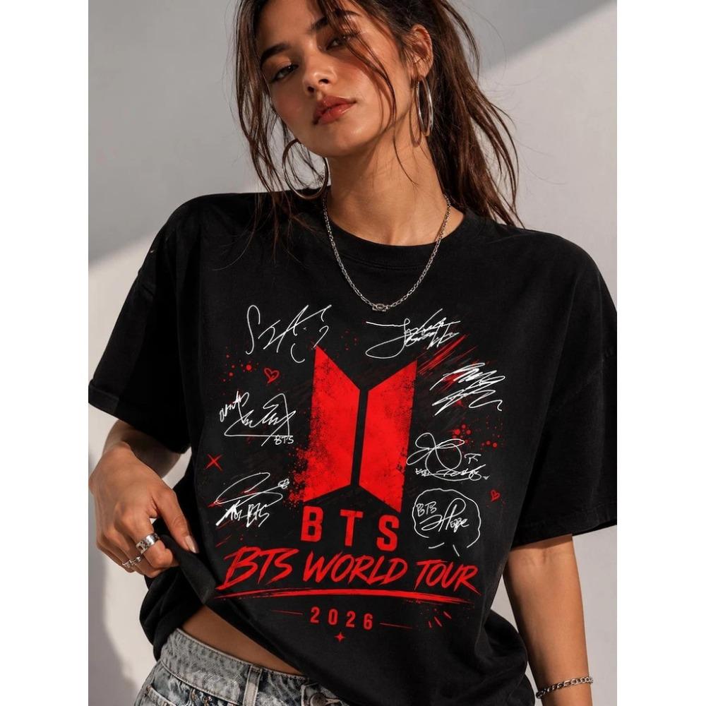 World Tour Printed T-shirt BTS Neutral T-shirt 2XS