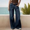 European and American New Elastic High-waisted Spice Girls Skinny Fashion Loose Straight Women's Jeans