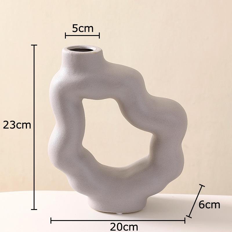 Creative Twisted Irregular Ceramic Vase Plant Pots Table Decoration Ornaments Flower Arrangement Vases Room Aesthetic Decor