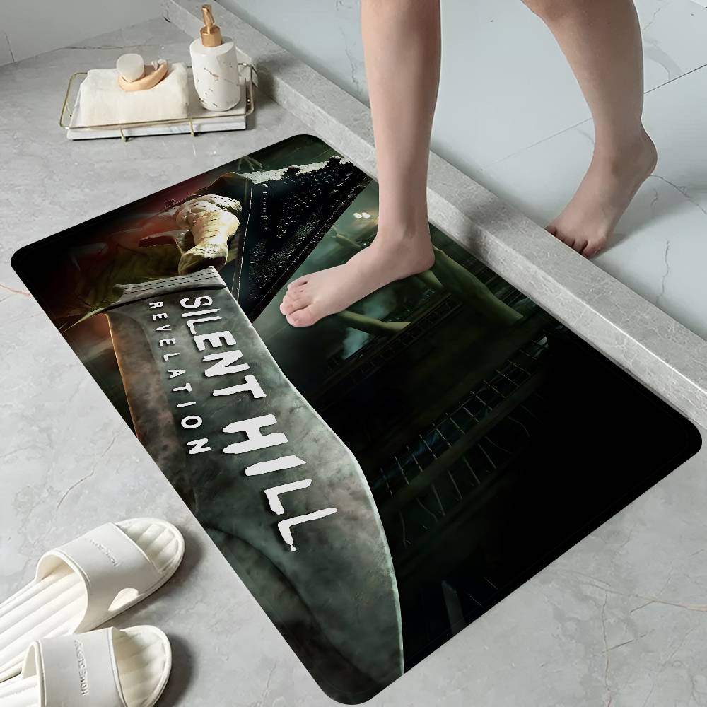Classic S-Silent H-Hill Game Floor Mat Rectangle Anti-slip Home Soft Badmat Front Door Indoor Outdoor Mat Welcome Doormat