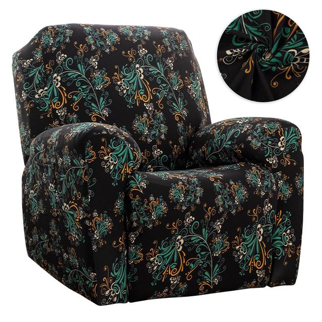 Floral Recliner Sofa Furniture Cover Stretch Reclining Sofa Furniture Slipcovers For Family Room Detachable Lazy Boy Relax Armchair Cover Home Decor