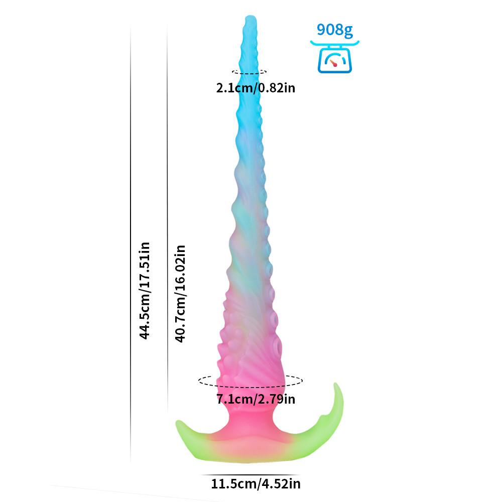 Liquid Silicone Long Anal Whip  Soft and Expandable Anal Plug Men's and Women's Chrysanthemum Masturbator  Adult Sexual Product