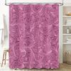Elegant Pink Lace Shower Curtain Decorative Waterproof Bath Rug Cover Home Decoration