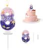 Birthday Number 1 Candles, Mermaid Theme Birthday Candles for Cake, Pink Purple Numeral Candle Cake Topper with Sequins