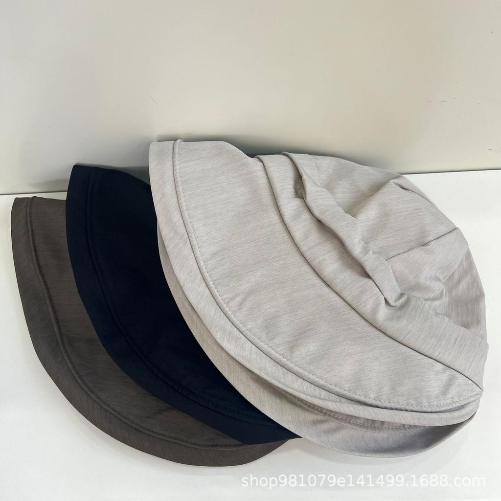 Yamamoto style lazy folds can be folded at will sunscreen bucket hat female summer light and breathable face small sunshade basin hat