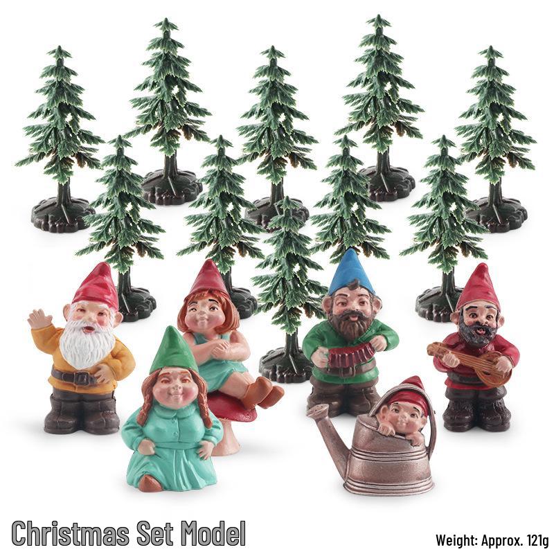 Simulated Christmas Reindeer and White-Tailed Deer Ornament Set