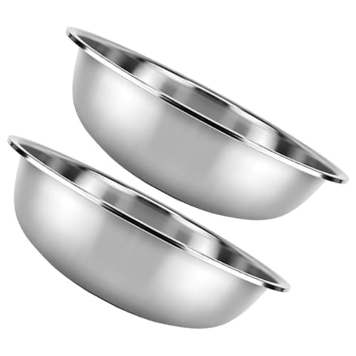 Happyyami Stainless Steel Mixing Bowls, Extra Large, Heat-Resistant, Deep Bowls, 2-Piece Set, Suitable for Salad, Vegetable Washing, Washing, Storage,