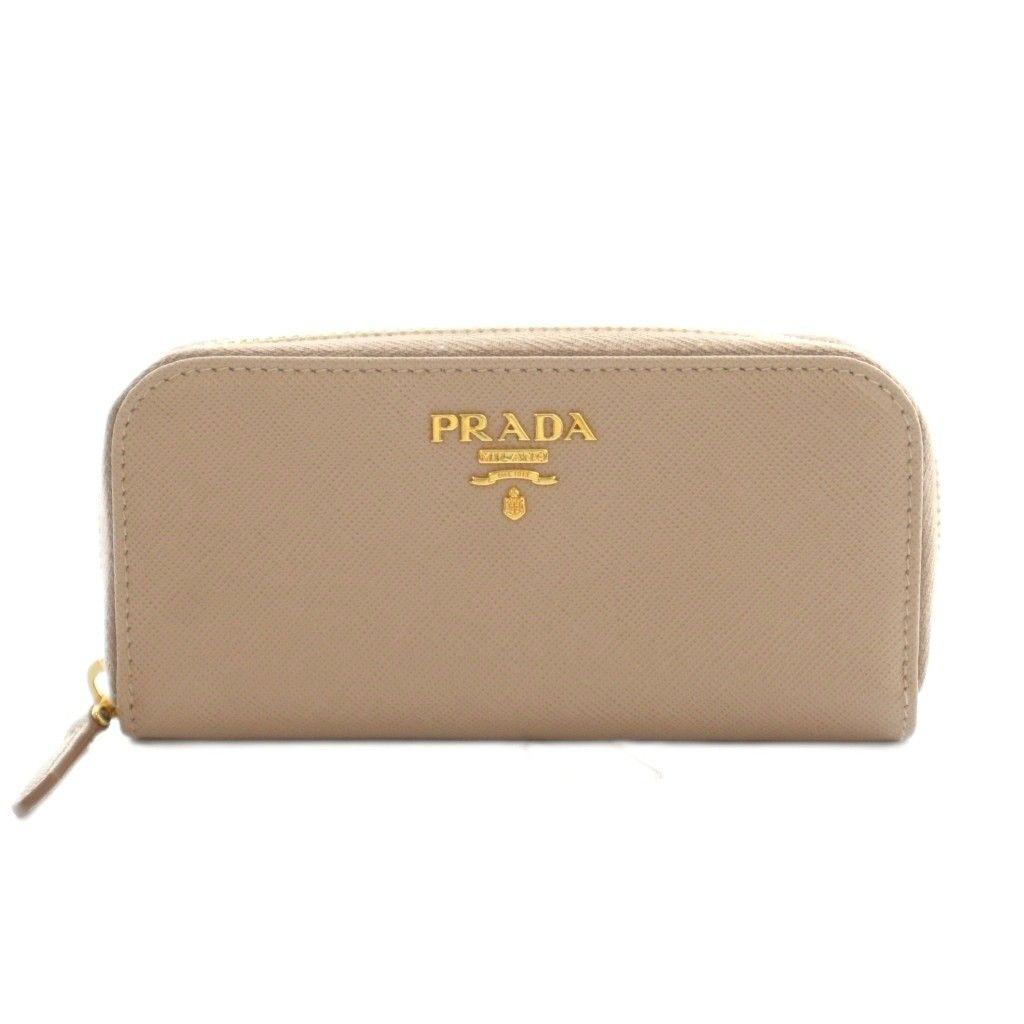 Used Prada PRADA 6-ring key case, round zipper, leather, pink, 1PG604 /MI OS OH