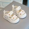 2025 summer baby shoes soft sole children's shoes cute rabbit breathable mesh sandals toddler shoes anti-kick bag head