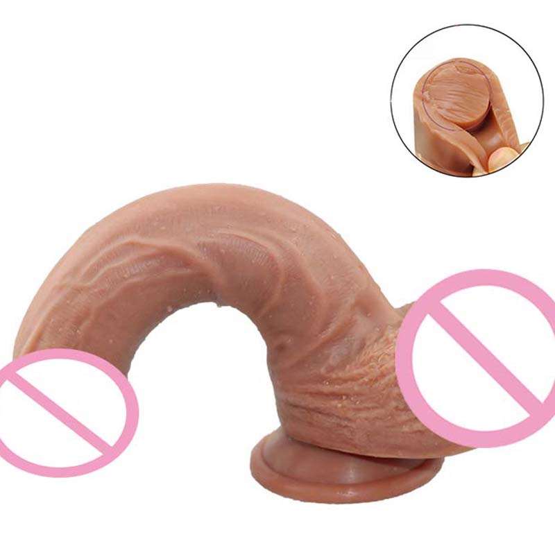 Realistischer Dildo mit Saugnapf, Penis, weiche Dildos, weibliche Masturbation, Sexshop, Silikon-Schwanz für Analdildio für Frauen, sexy Spielzeug